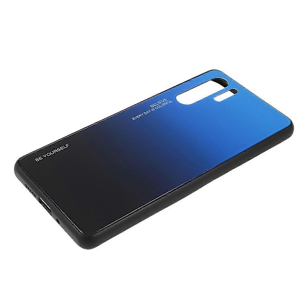 För Huawei P30 Pro Gradient Glas + PC + TPU Hybrid Skal