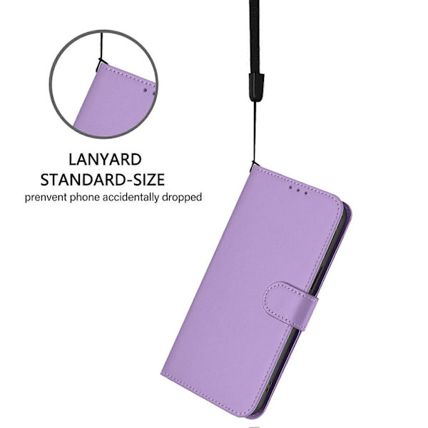 För Honor X7c 4G/Honor 200 Smart 5G/Honor X7c 5G Enfärgat Flip Läderplånboksfodral med Rem