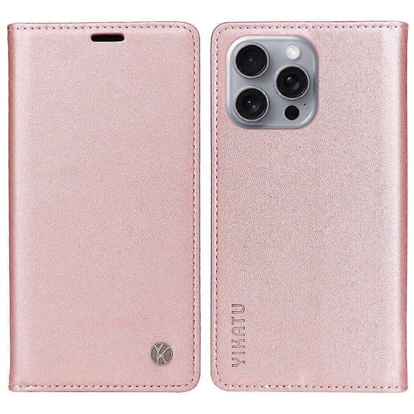 Ställfodral i PU-läder med plånbok för iPhone 16 Pro Max