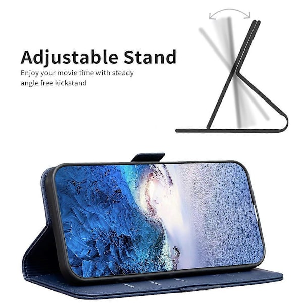 för Oppo A17 4G Plånboksfodral Kort Hållare Folio PU Läder Telefonskal