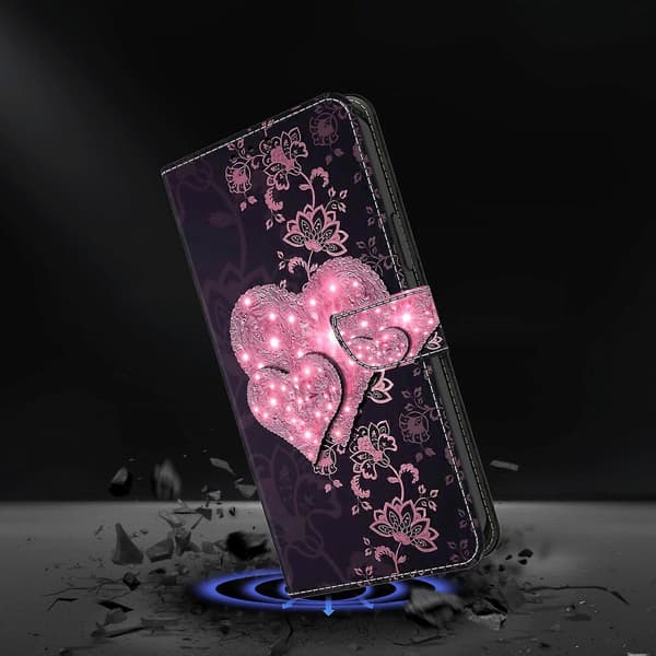 3D Mönstertryck Läder Telefonfodral för Xiaomi 14 Pro, Plånboksdesign