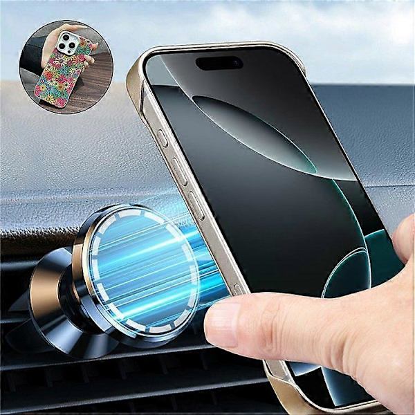 A18 Osynligt Magnetiskt Skal för iPhone 16 Pro Max Kompatibelt med MagSafe PC Bakad Färg Telefonskydd