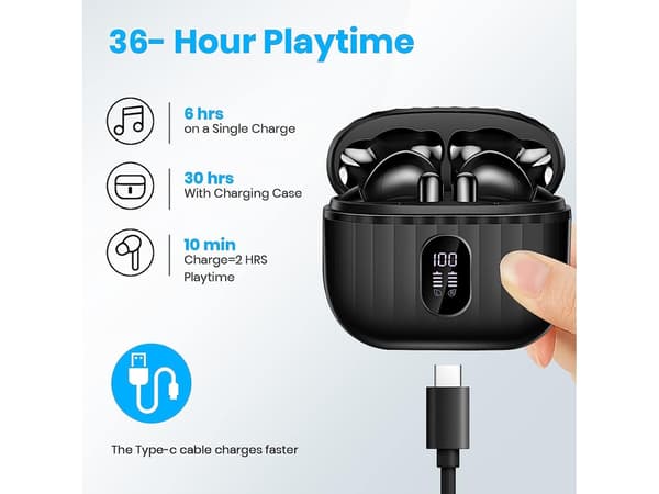 Chrons Hours Bluetooth Vattentäta Hörlurar Vit