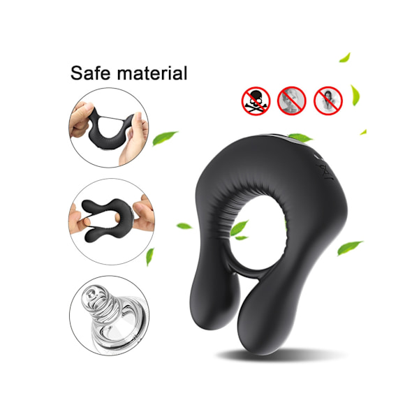 Trådlös fjärrkontrollerad vibrator för män (Svart)