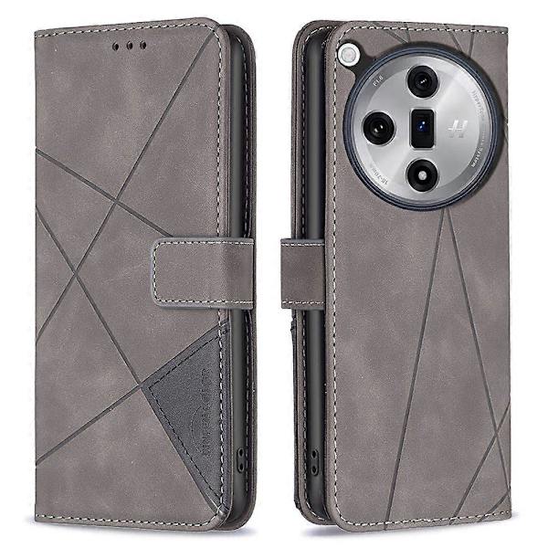 för Oppo Find X7 Ultra Telefonfodral PU Läder Geometriskt Plånboksfodral