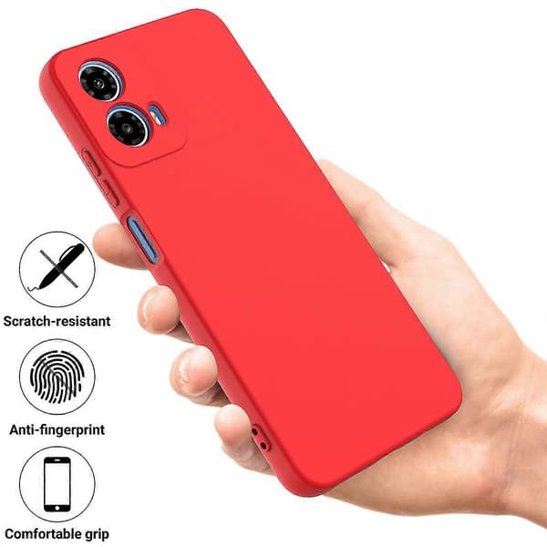 Flytande silikonfodral med fiberglasfoder för Motorola Moto G34 5G