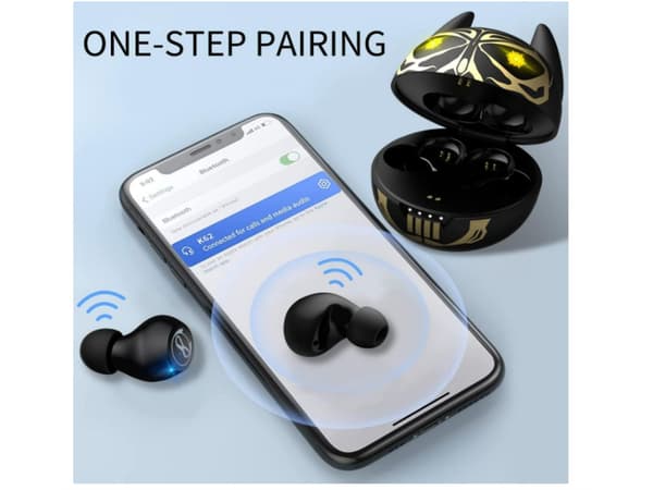 Brusreducerande Touchkontroll Bas Bluetooth Vattentäta Hörlurar Svart