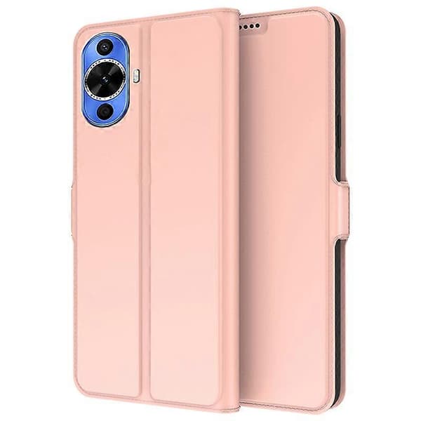 För Huawei nova 12s 4G/ nova 11/ nova 12 Lite 4G Mobilskal Kort Hållare Vikbart Ställ Läderfodral