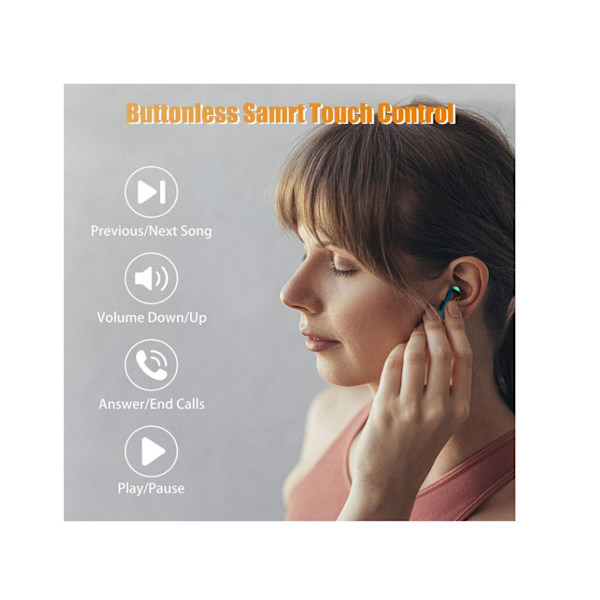 In-Ear Hörlurar Låg Latens Touchkontroll Bluetooth Svart