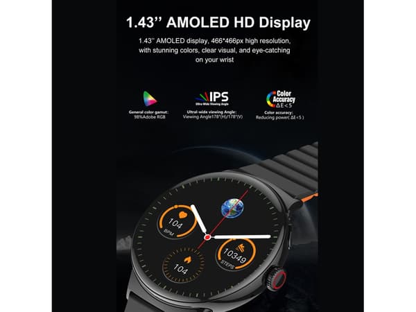 La99 Csmart Watch 1.85 Amoled Tracker-ur med Bluetooth-opkald, rosaguld
