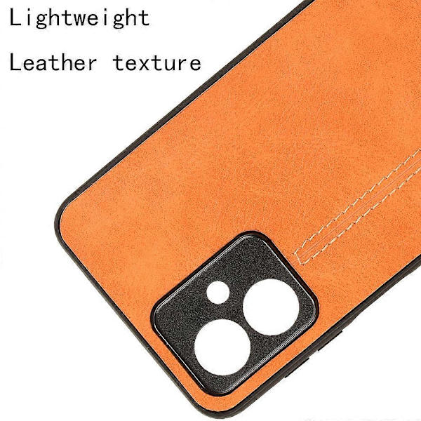 För Motorola Moto G54 5G Skal Anti-Repor Sömlinje Design Läder+TPU+PC Mobilskal