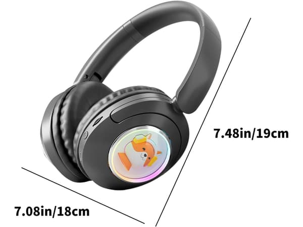 RGB-belysning Hörlurar Ljudkvalitet Bluetooth Svart