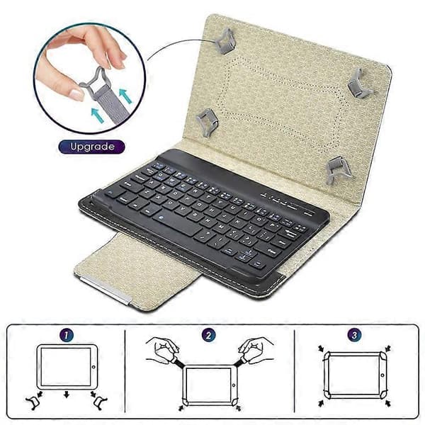 TY-3309 3 i 1 Bluetooth Tastatur Tablet Læder Etui Stativ til 7-8 tommer Tablet