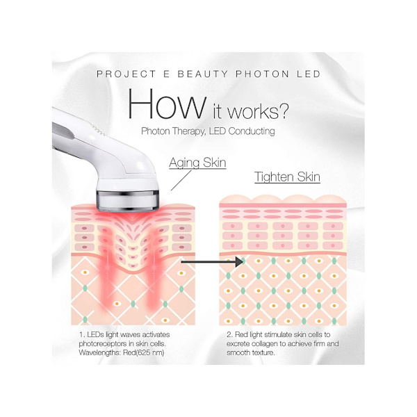 Röd LED-terapi Anti-Aging 630Nm Rött Ljus LED-ljusterapi Kollagen Boostande Hudvård Uppstramande YEMAESRE