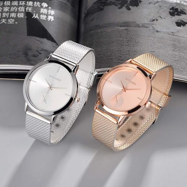 Mode Dam Quartz Klocka Legering Analog Armbandsur Enkel Damklocka