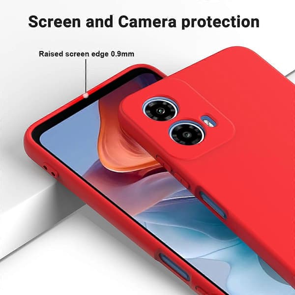 Flytande silikonfodral med fiberglasfoder för Motorola Moto G34 5G
