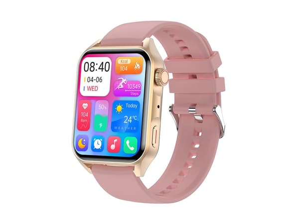 Smartklockor för män 1,78 tums HD-skärm Bluetooth-samtal NFC Rosa