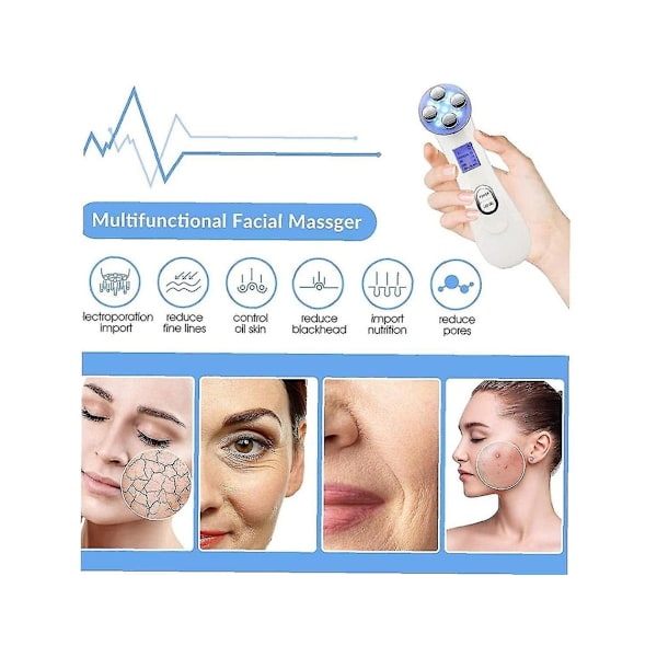 Ansiktsmassage Anti-Aging Rynkor Uppstramande Lyftmaskin Vit YEMAESRE