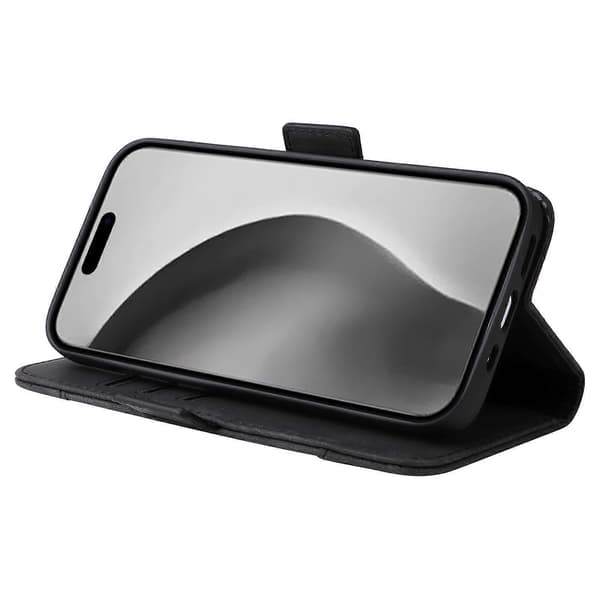 Læder Wallet Case Telefon Cover med Rem til iPhone 16 Pro Max