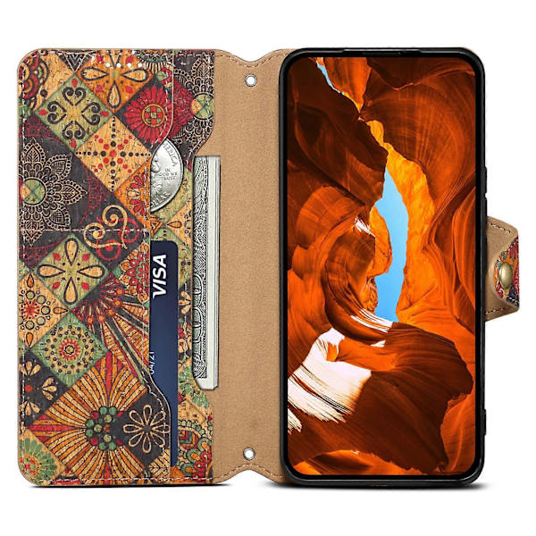 Blommigt Läderplånboksfodral för Huawei Mate 60