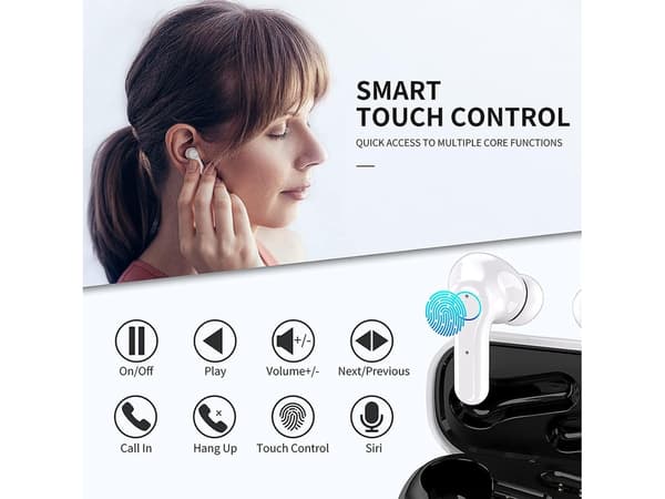 Hifi Bluetooth Brusreducerande Trådlösa Hörlurar Grå