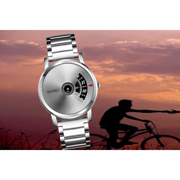 Herr Business Klocka Klassisk Kostym Rostfritt Stål Armbandsur för Män
