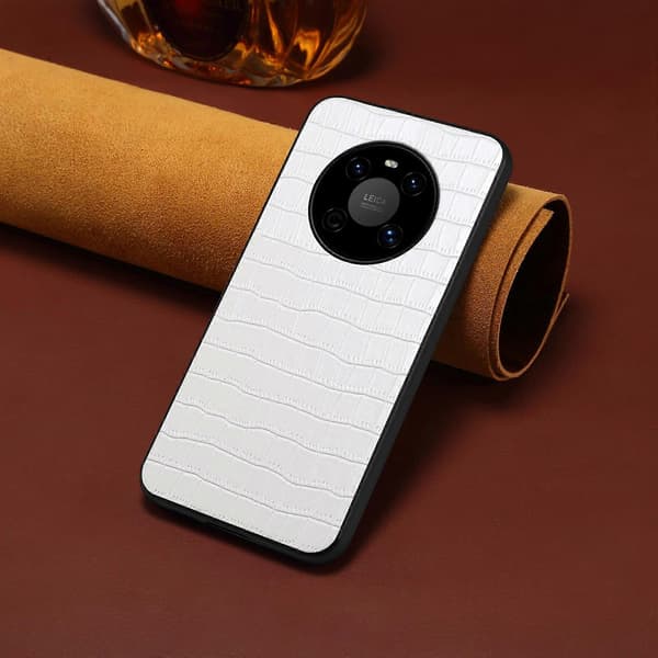 För Huawei Mate 40 Mobilskal Krokodiltextur Läder+TPU+PC Baksida