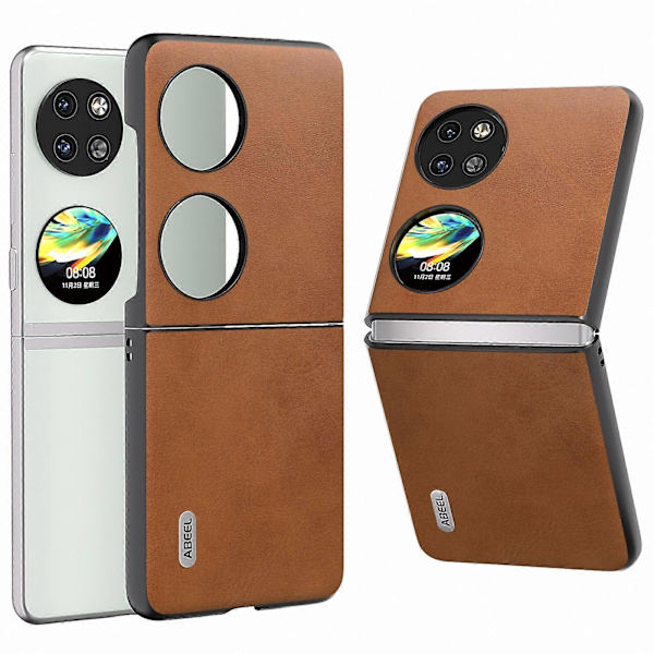 För Huawei P60 Pocket Mobilskal PU Läder + Hårt PC-skydd Anti-Chock