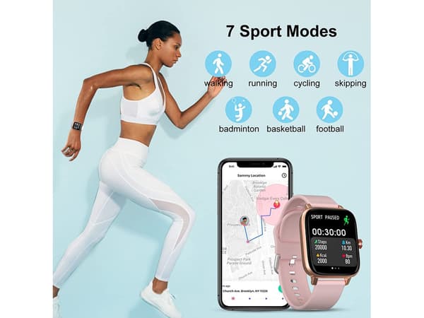 Smartwatch-gaver til mænd og kvinder 1,7 tommer Touch Screen Smartwatch til Android Ios