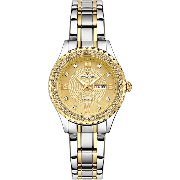 Par Klocka Diamant Kvarts Herrklocka Lysande Damklocka Datum Affärs Par Klocka Vattentät Lyx Armbandsur Analog Display