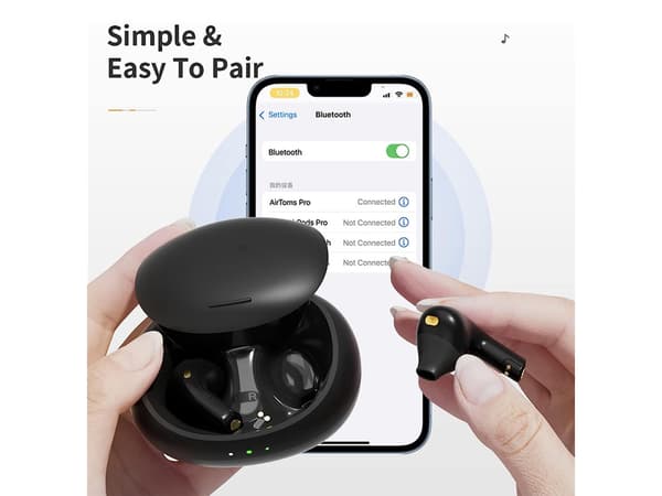 True Bluetooth Brusreducerande Hörlurar Svart