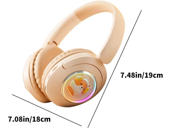 RGB-belysning Hörlurar Ljudkvalitet Bluetooth Beige