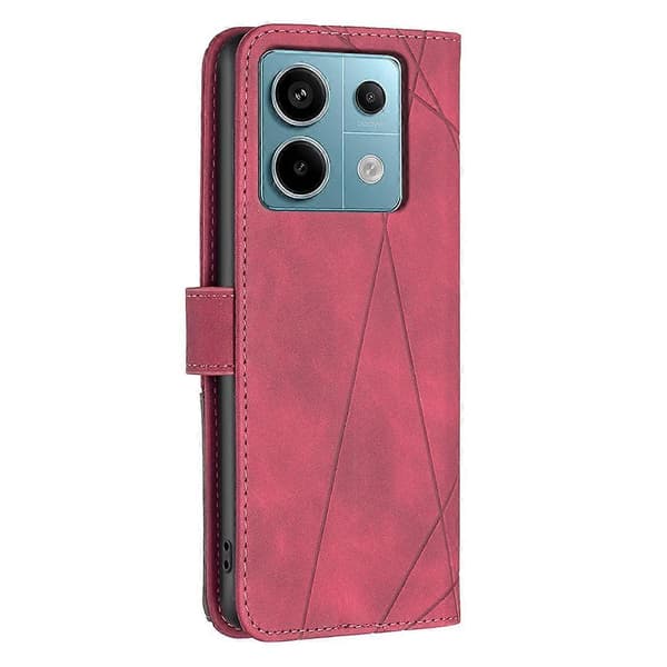 för Xiaomi Redmi Note 13 Pro 5G Mobilskal PU Läderfodral med Geometriskt Tryck