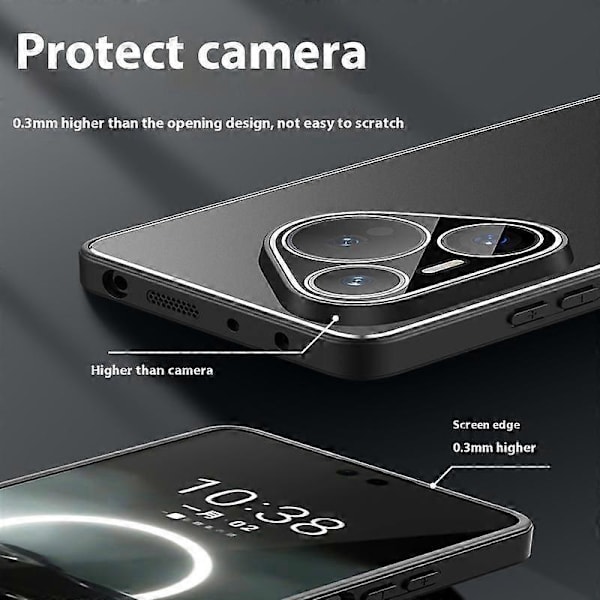 Skal för Huawei Pura 70 Pro/70 Pro Plus(+) PC+TPU Matt Baksida Telefonskal med Linsskydd