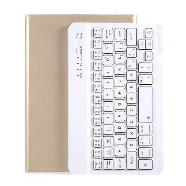 Avtakbart Bluetooth-tastatur med lærstativ kompatibelt med iPad Mini / Mini 2 / Mini 3