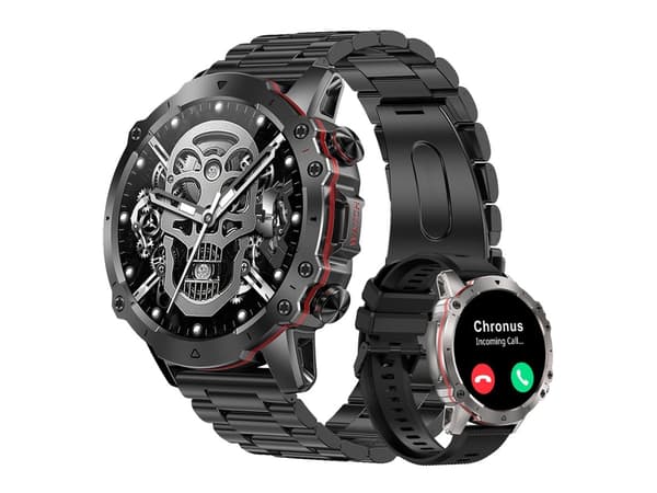 Smartwatch Ak56-Sort Bluetooth Stemmeopkald Herre Vandtæt Sort