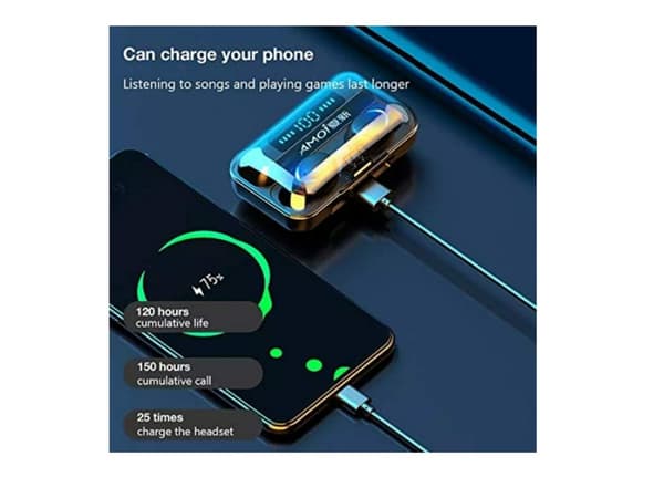 Svarta Bluetooth TWS Hörlurar