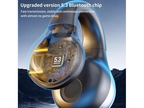 Öppna Hörlurar Benledning Inbyggd Bluetooth Vit