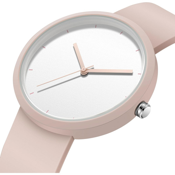 Enkel Klocka för Kvinnor Utomhus Sport Quartz Klocka Silikonarmband Casual Damarmbandsur Vattentät Damgåva Analog Display