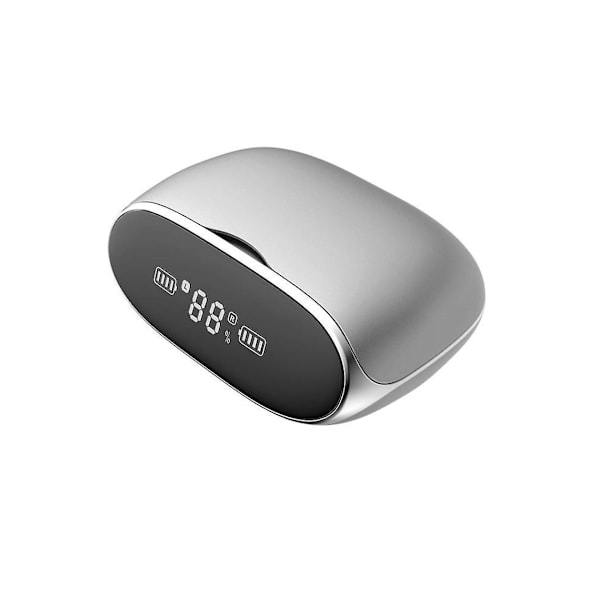 Hörlurar Öra Laddning LCD Bluetooth Silver