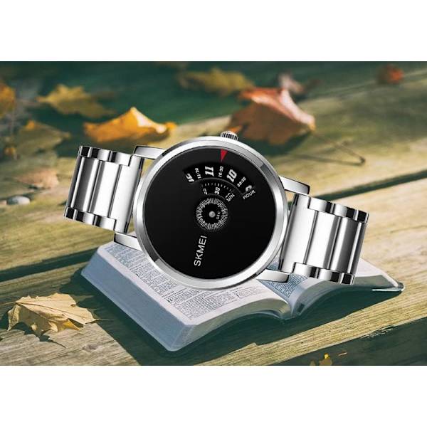 Herr Business Klocka Klassisk Kostym Rostfritt Stål Armbandsur för Män