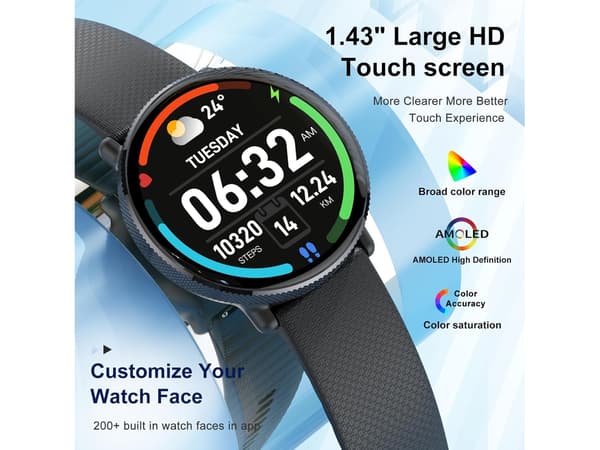 2024 Populært Smartwatch med Opkaldsfunktion, Multifunktionsstyring, Bluetooth 5.2, Multifunktionssport, iPhone Ed