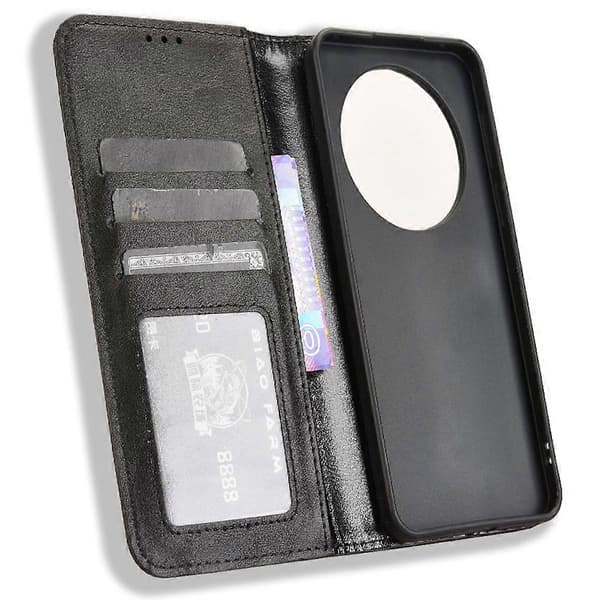 För Huawei Mate 70 Pro Plus(+)/70 Pro Läderfodral Plånboksställ Retro Textur Telefonskal