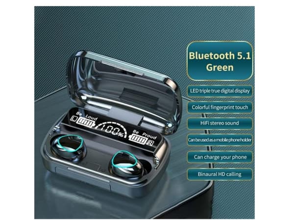 Vattentäta Bluetooth-hörlurar med Touch-kontroll och brusreducering, Svarta