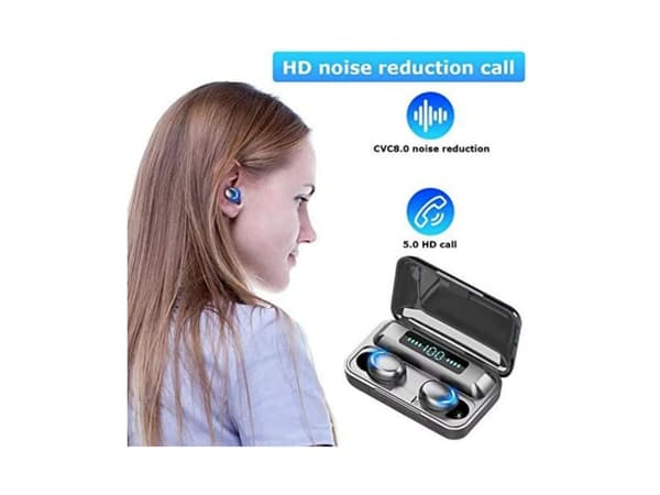 Svarta Bluetooth TWS Hörlurar