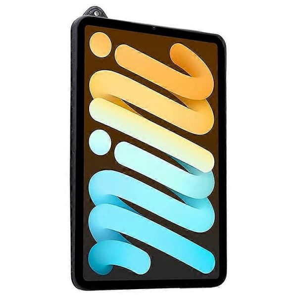 Lærveske for iPad mini (2024) (A2996 A2995) / mini (2021) (A2568) med håndstropp og stativ