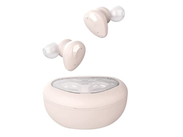 Vattentäta TWS Bluetooth-hörlurar med brusreducering, rosa