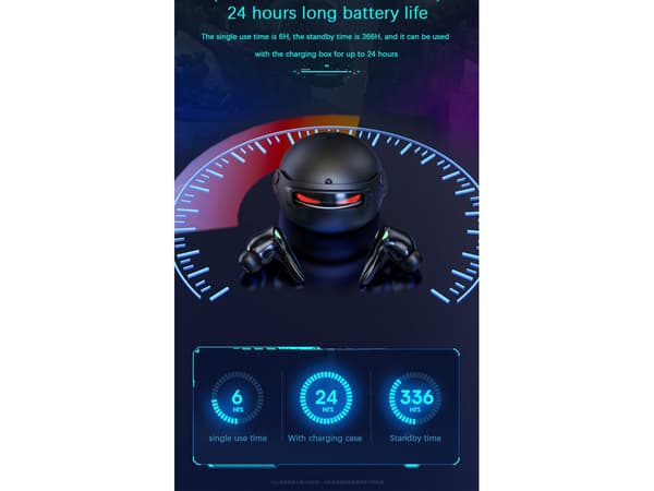 No Time Standby Bluetooth Brusreducerande Hörlurar Vit
