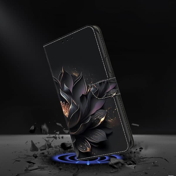 3D Mönster PU Läder Ställ Telefonfodral för Xiaomi 14, Plånboksdesign