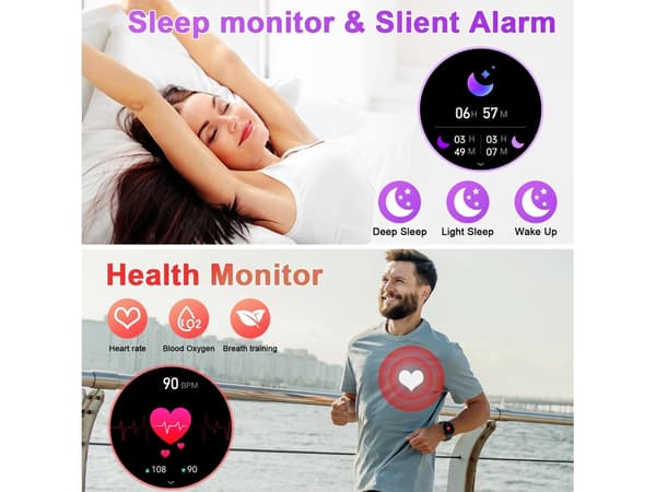 2024 Populært Smartwatch med Opkaldsfunktion, Multifunktionsstyring, Bluetooth 5.2, Multifunktionssport, iPhone Ed